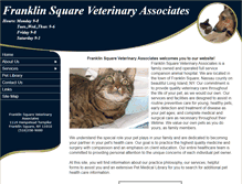 Tablet Screenshot of franklinsquarevet.com